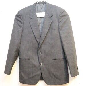 Jean Paul Germain Blazer Mens‎ Sz 43L Suit Jacket Pinstripe Charcoal Sport Coat